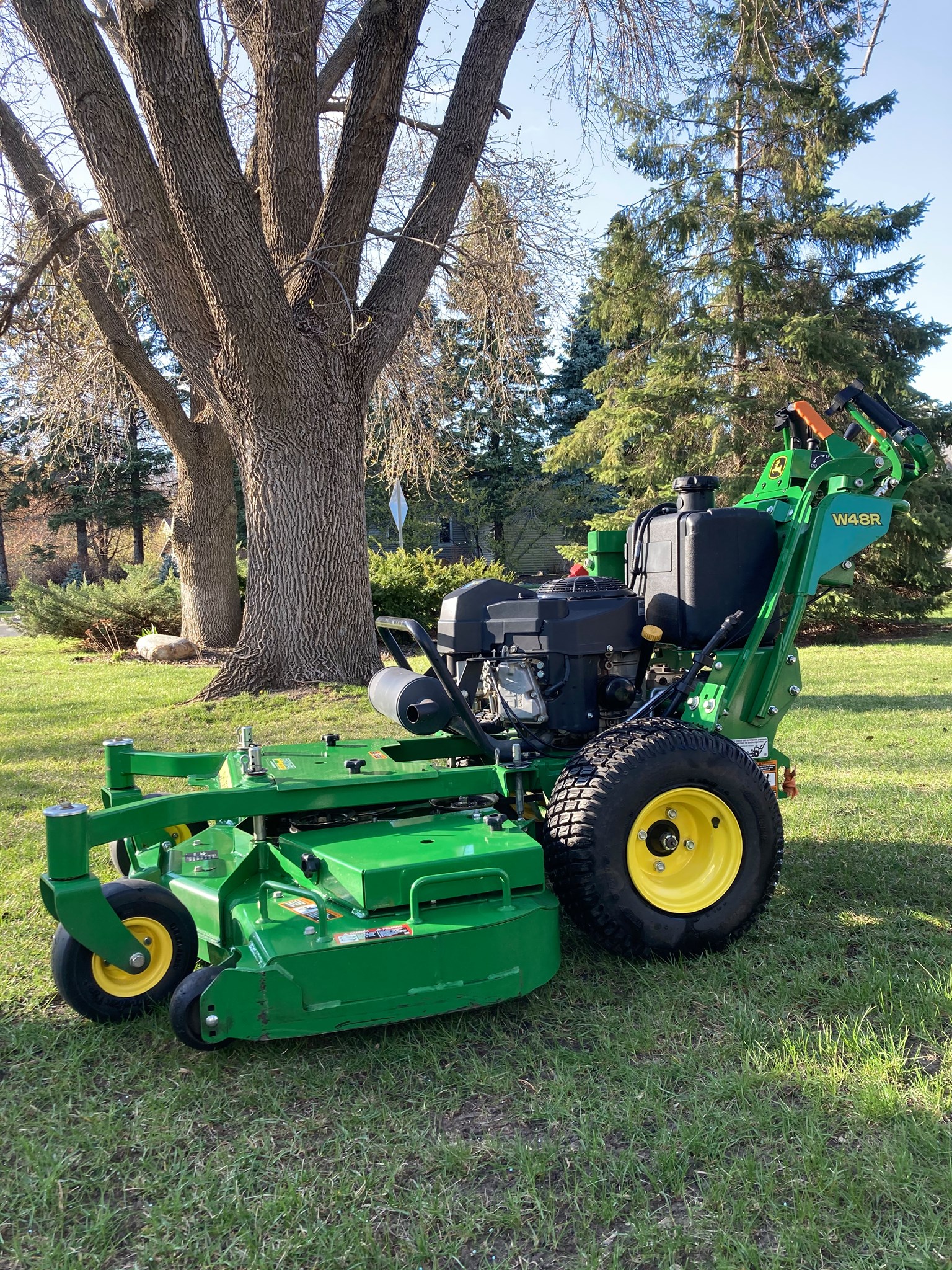Professional lawn mowing equipment